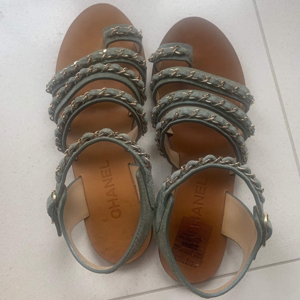 Chanel Classic Chainlink Multi-Strap Sandals - image 6